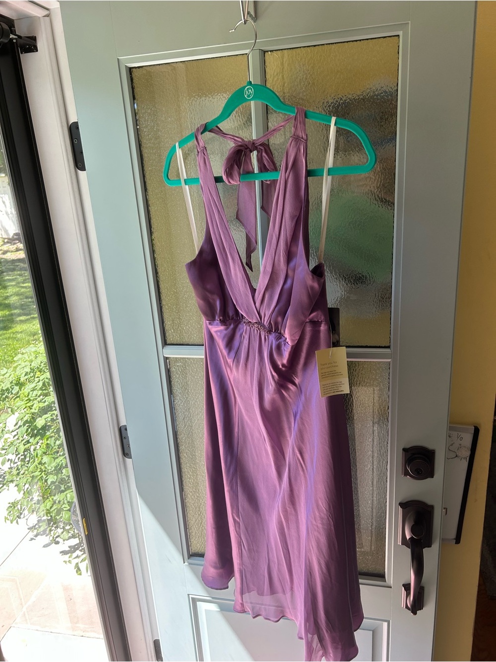 Donna Ricco Lavender Pink Satin Halter Chemise Dress | Size 8 Y2K Inspired